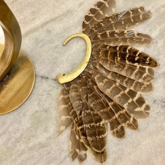 'Wardance' Bohemia Feather Gold Ear Cuff Festival - Picture 7 of 7